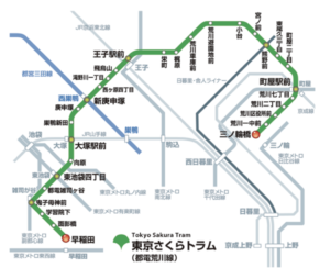 都電の路線図